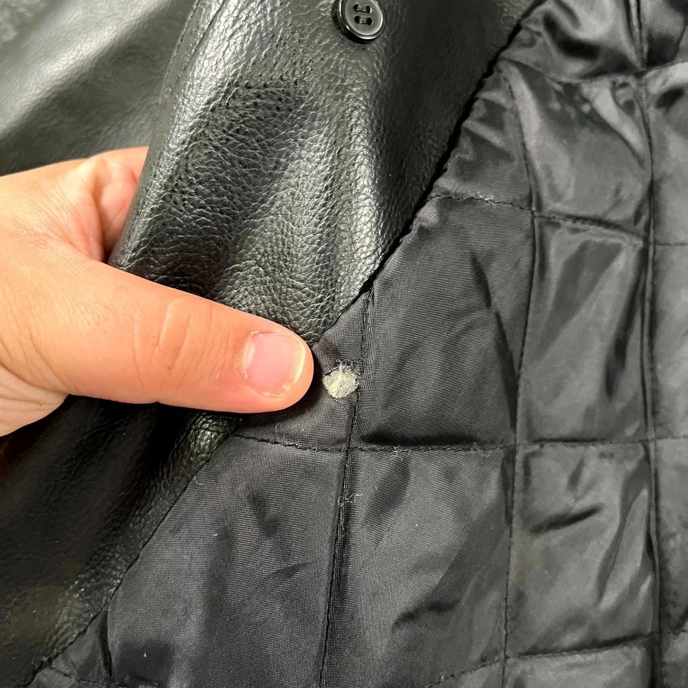 Whispering‎ Smith Jacket Mens Small Black Lined Button Front Racing Winter Wear
